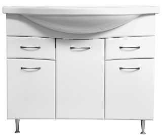 Тумба под раковину Stella Polar Волна 100-8 белый SP-00000136